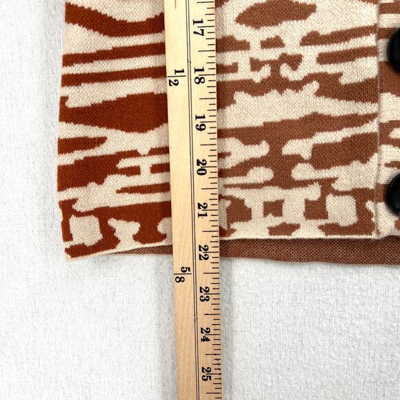 ULLA JOHNSON Rhea Cardigan Sweater Womens XS Puff Sleeve Wool Jacquard Button - Picture 16 of 16